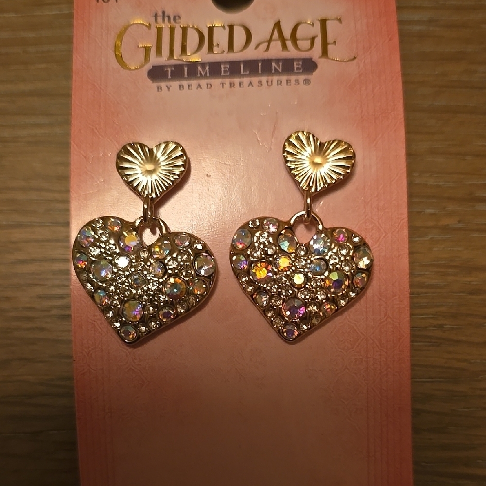 Gold Heart Earrings